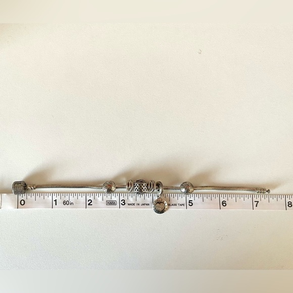 Pandora Moments Sparkling Pavé Clasp Snake Chain Bracelet - Picture 3 of 11